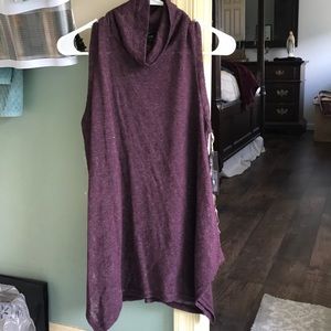 Sleeveless mock neck tunic